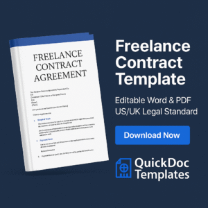 Freelance Contract Template – Editable Word & PDF | Legal Standard ...