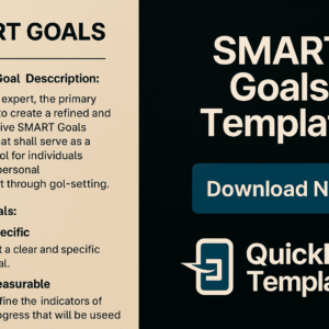 Smart Goals Template – Editable Goal-Setting Plan for Personal and Professional Development
