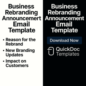 Business Rebranding Announcement Email Template – Editable Message to Inform Customers About Brand Changes