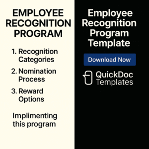 Employee Recognition Program Template – Editable Rewards & Acknowledgment Framework