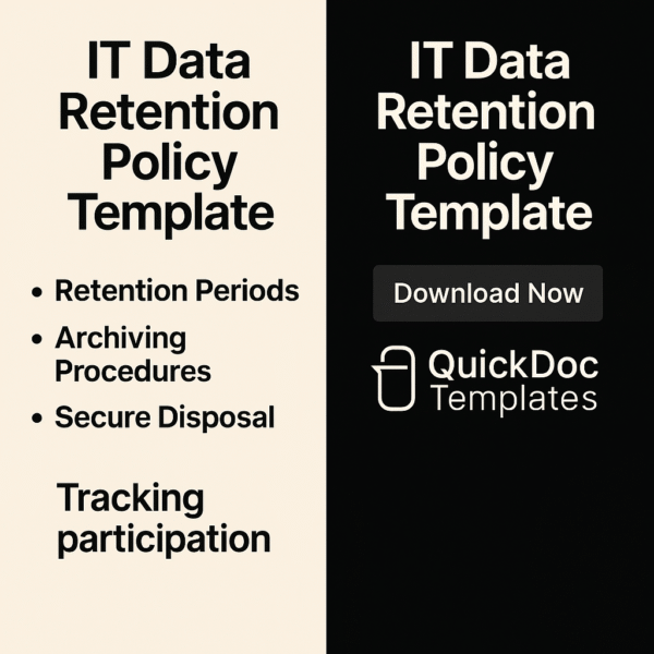 IT Data Retention Policy Template – Editable Archiving & Disposal ...