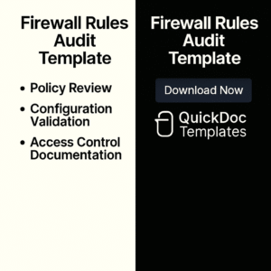 Firewall Rules Audit Template – Editable IT Security Form for Policy Review and Configuration Validation