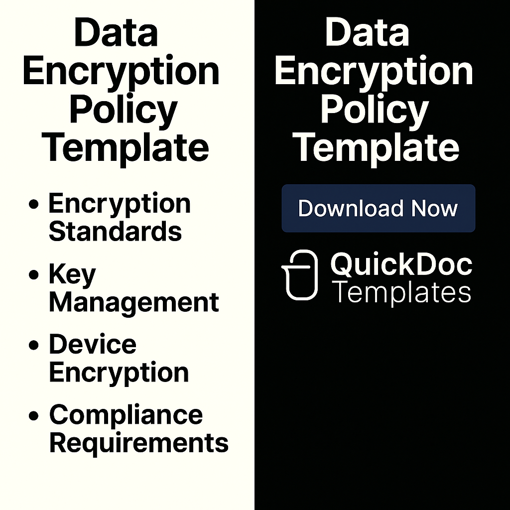 Data Encryption Policy Template – Editable Security Policy for Protecting Sensitive Information