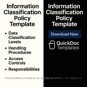 Information Classification Policy Template – Editable Corporate Policy for Data Categorization and Security Handling